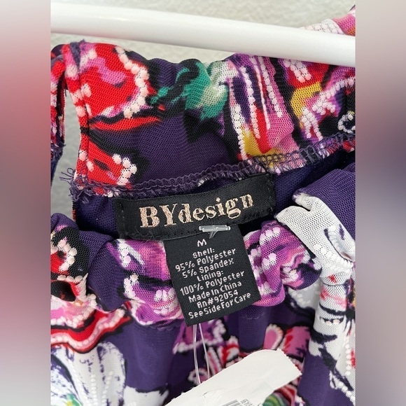 BYdesign | Women’s Purple Sleeveless Multicolored Floral Top - Picture 4 of 4